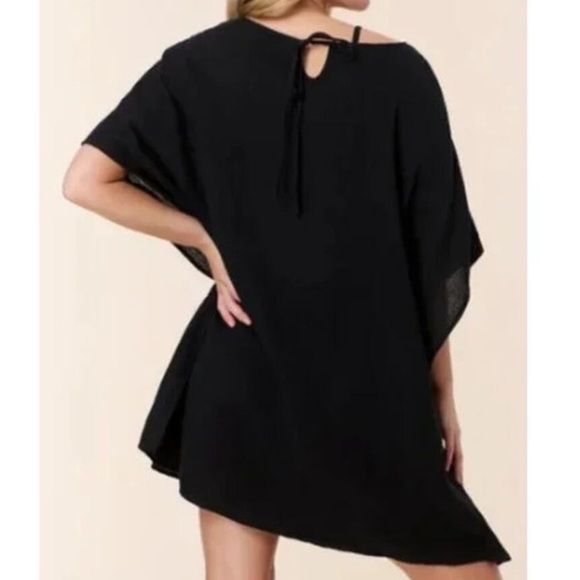 NWT Andie THE MAGDALENA KAFTAN Cotton Gauze Swim Cover Up BLACK Small / Medium - Picture 3 of 7